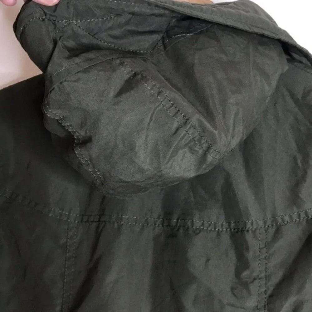 Sly military spirit of freedom parkas zip and buckle up jacket size medium Green - Image 14