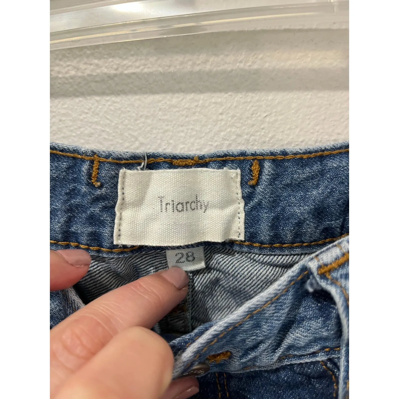 Triarchy Kelly Organic Cotton Cropped Straight Leg Mid Rise Jeans Size 28 - Image 5