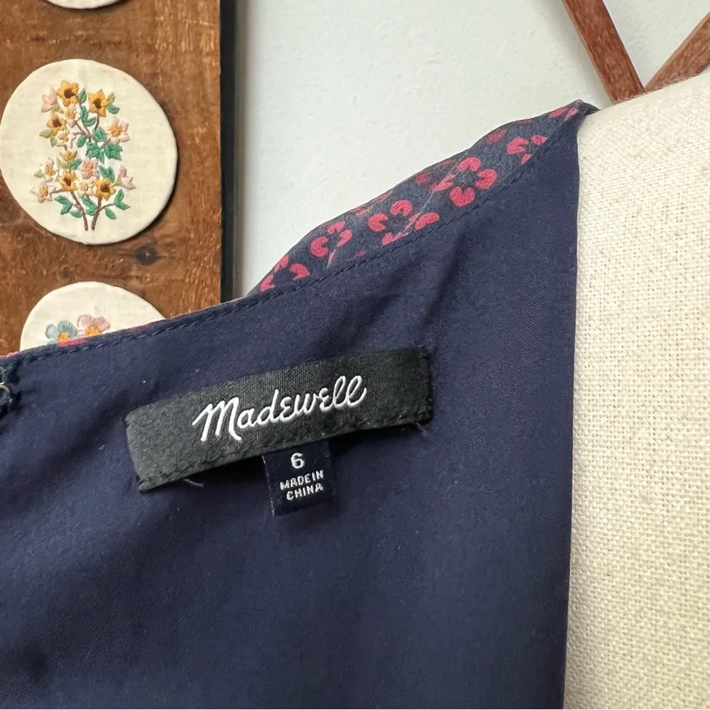 Silk Purple Bell Sleeve Shift Dress in Painted Clover size 6 Small - Image 7