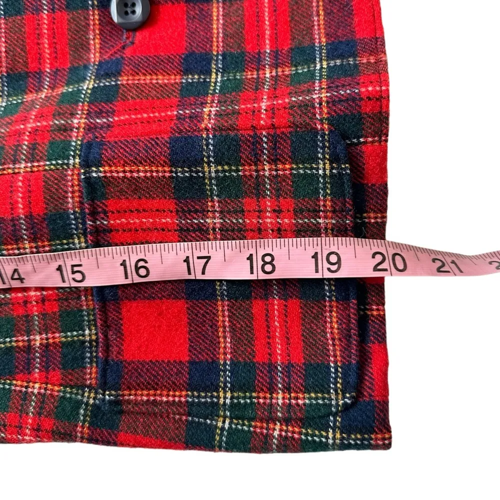 Vintage Pendleton Red Wool Plaid Petite Blazer Cropped petite medium - Image 7