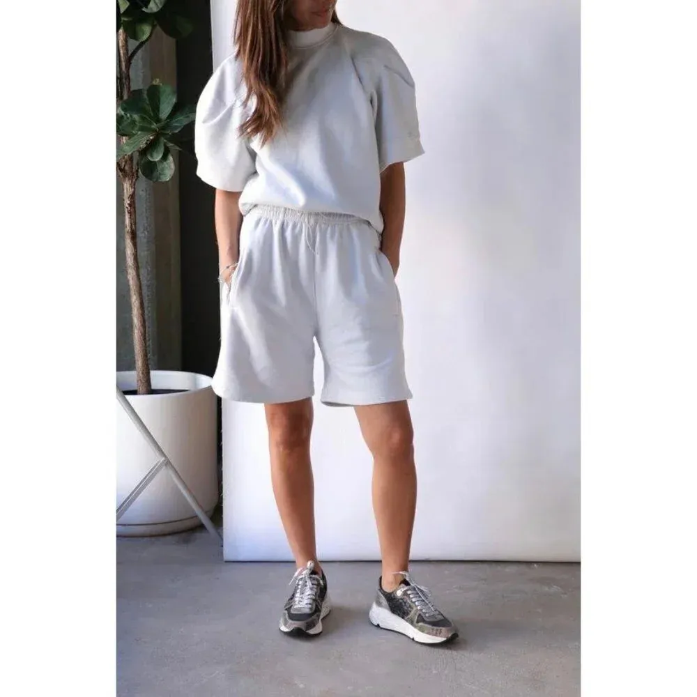 Agolde Boxing Shorts in Paper Mache Heather XSmall Womens Baggy comfy - Image 13