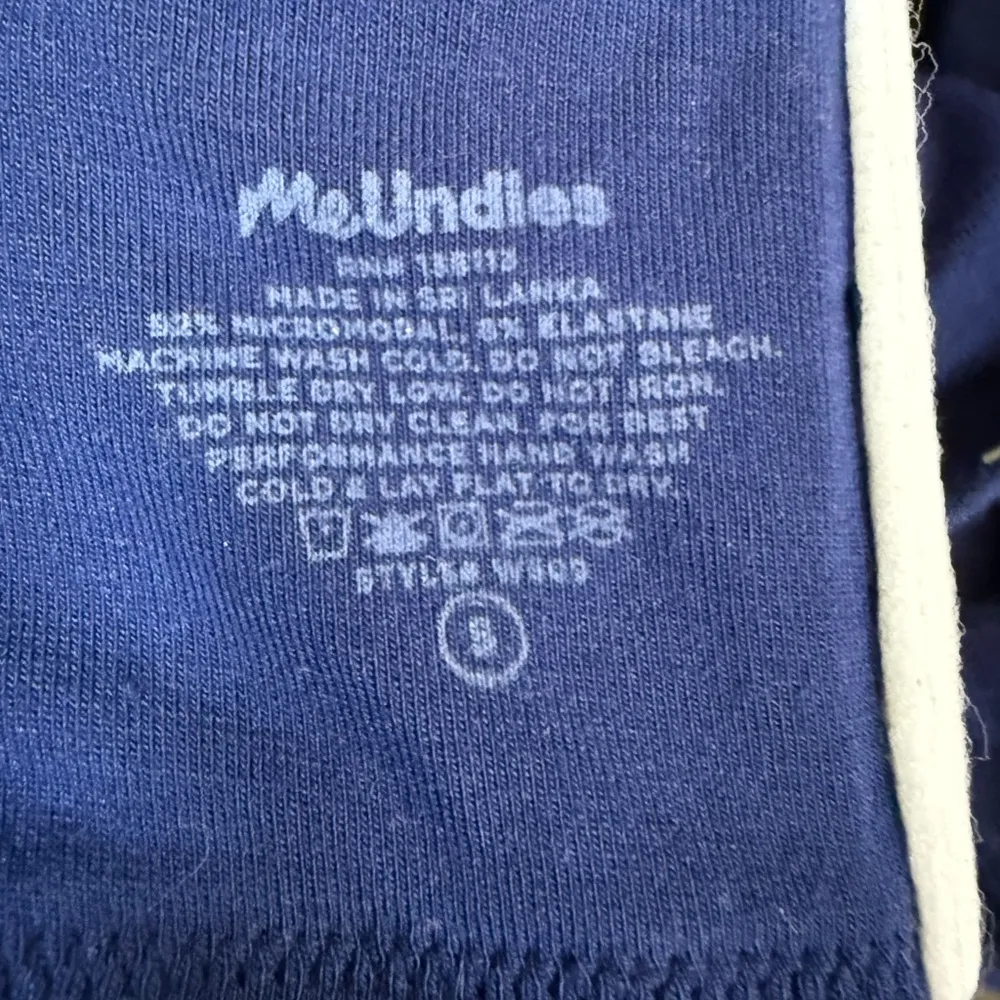 MeUndies UltraModal™ FeelFree Longline Bralette Anchors Away. Size S. Blue - Image 6