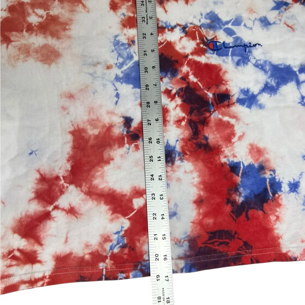 Champion Spellout Embroidered Crop Top M Tie Dye Track Sport Hip Hop 90s - Image 5