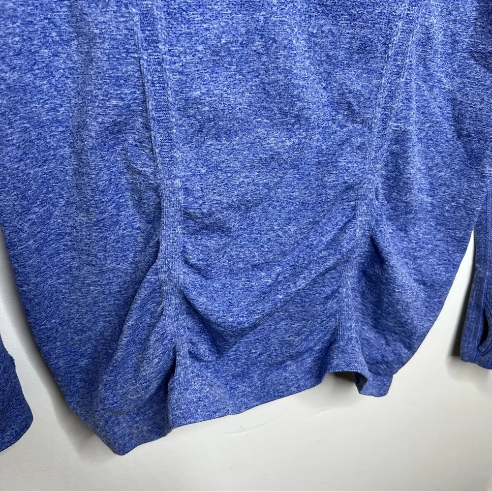 Athleta Fast Track 1/2 Zip Pullover Top Admiral Blue Heather Women’s Medium FLAW - Image 6