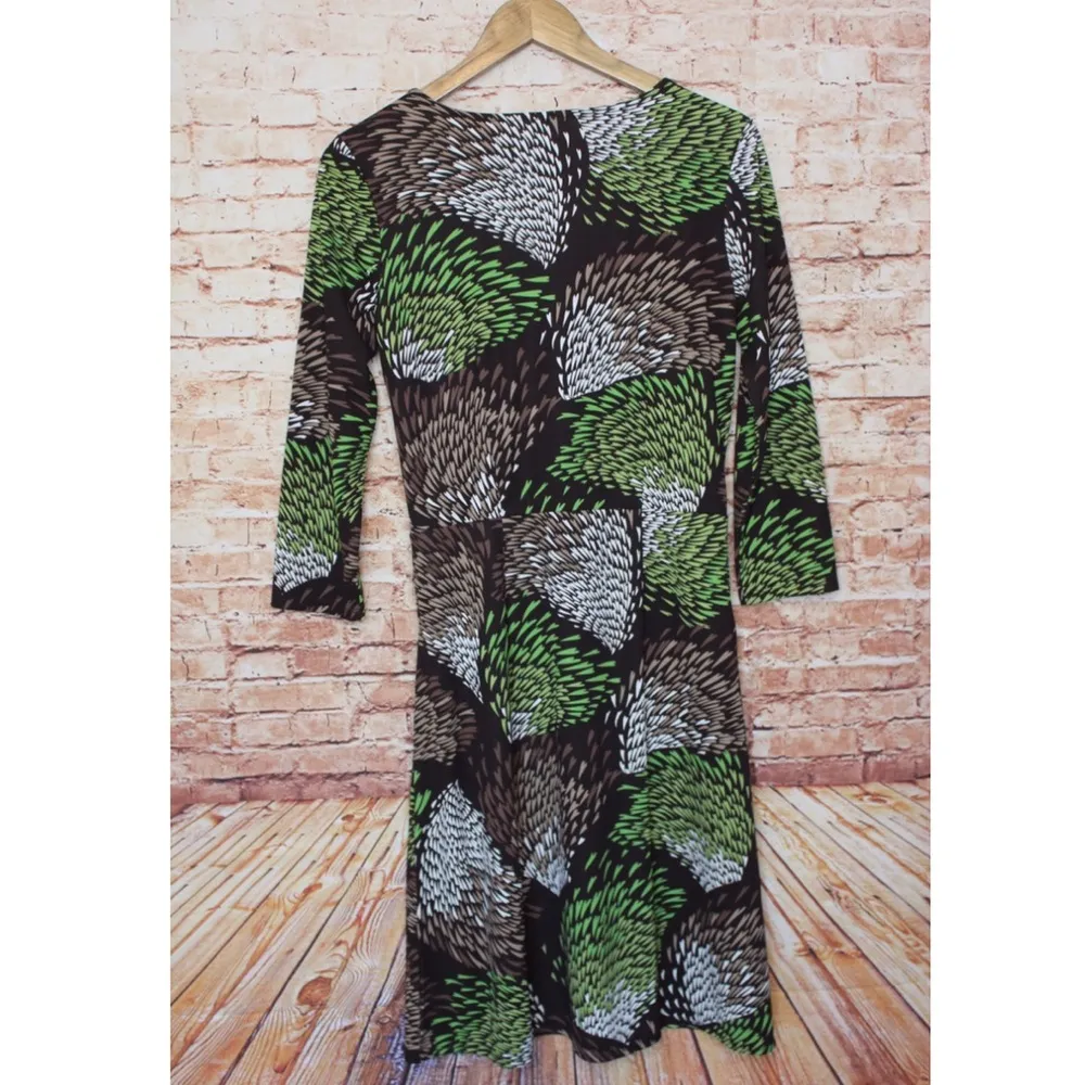 Ann Taylor LOFT | Abstract Faux Wrap V-Neck Dress - Image 3