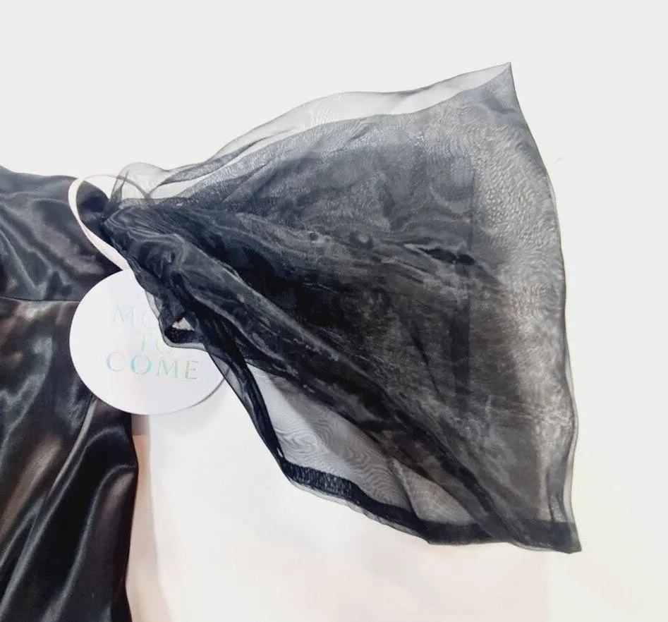 MORE TO COME Karina Puff Sleeve Dress in Black Medium - Image 6