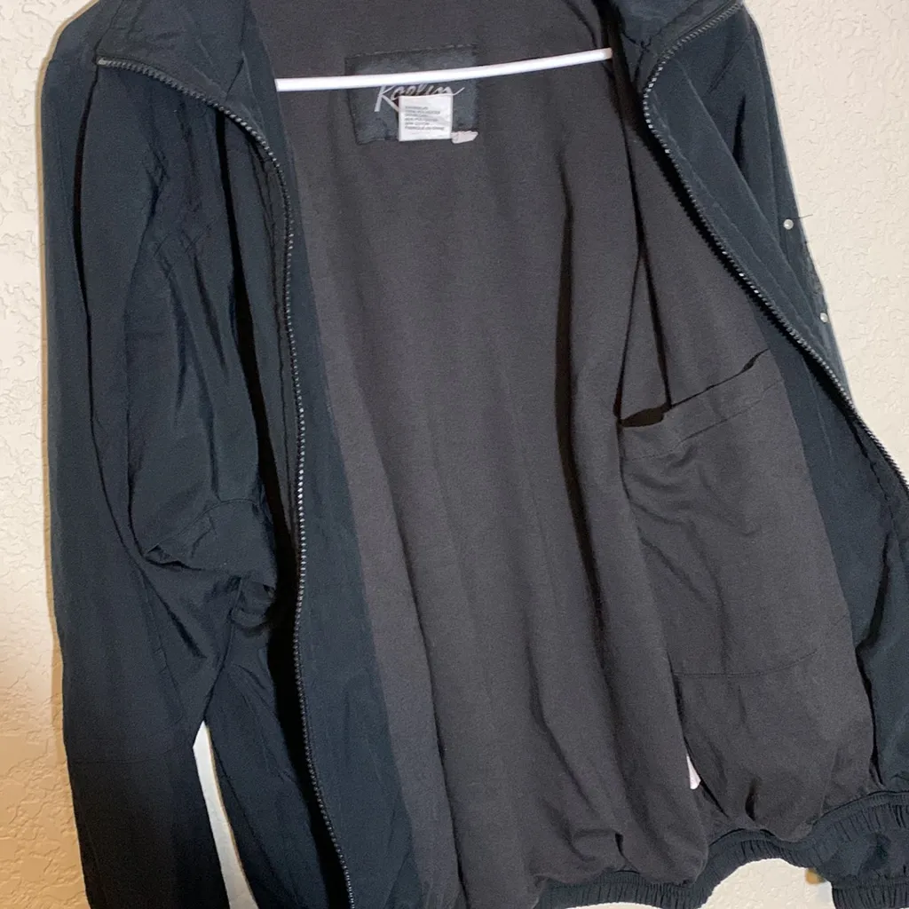 Vintage Kaelin Bomber Jacket Blue - Image 5