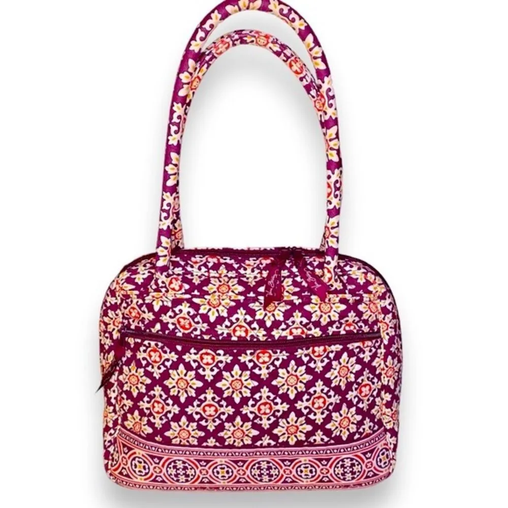 Beautiful NWOT Vera Bradley Medallion Bowler Purse Satchel Handbag Retired - Image 4