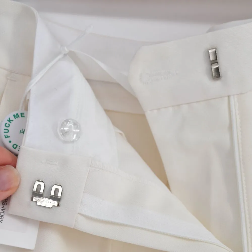 NEW Frankie Shop Bryne Pedal Pushovers Ivory Women's M Knee Length Chino Shorts White Size M - Image 6