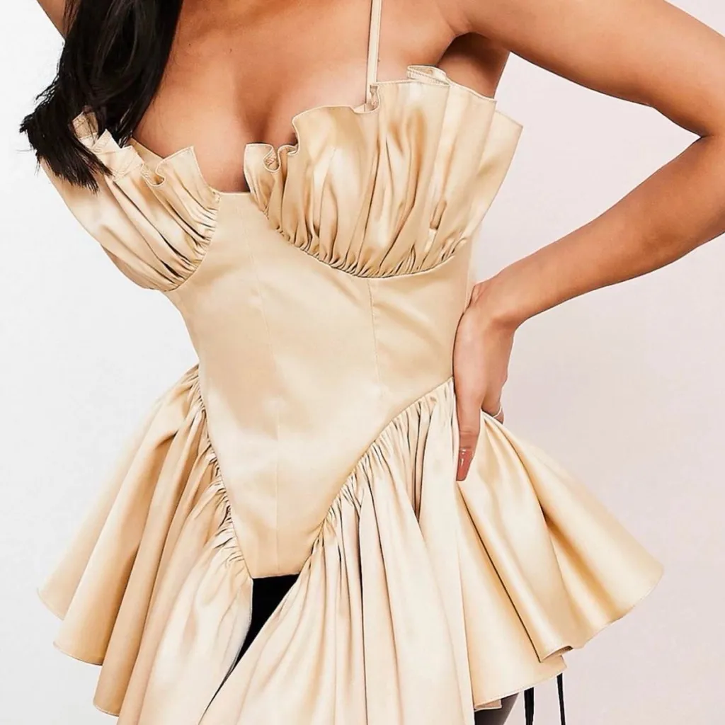 NWT ASOS LUXE Elegant fan corset cami Top - Image 2