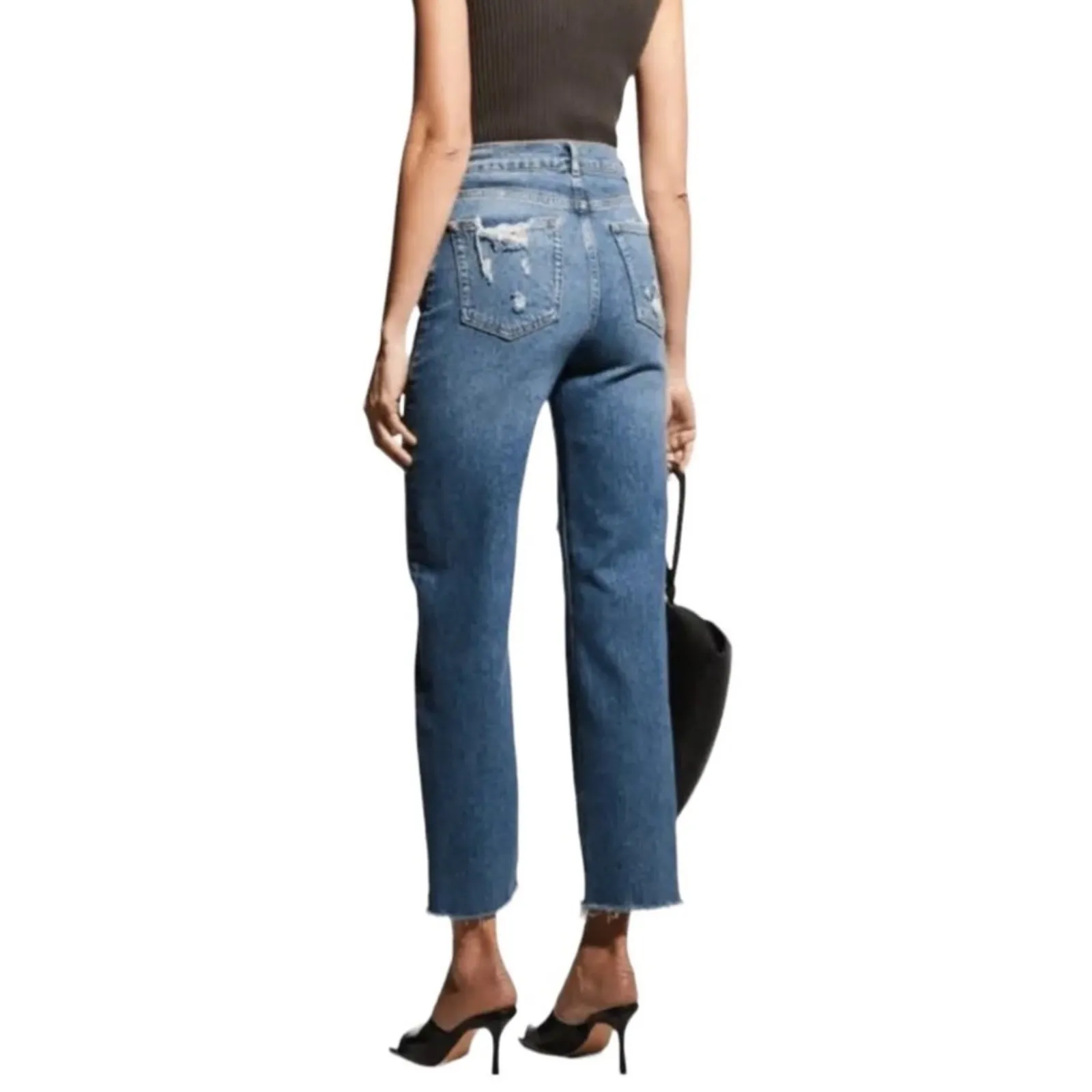 BOYISH Distressed Wide Leg Jean Bootcut Women 27 Eco Gorpcore Retro Boho NWT - Image 5