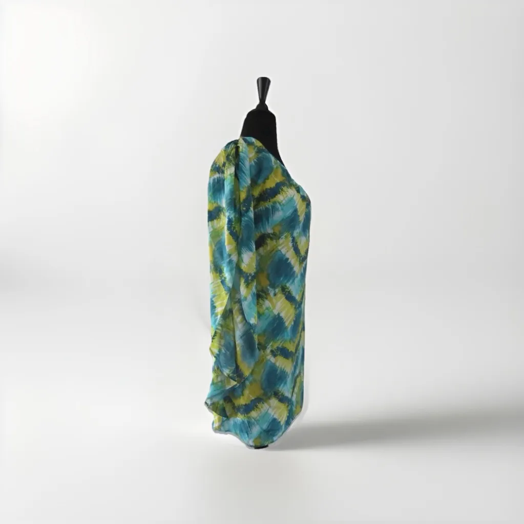 TRINA TURK Silk Dress One Shoulder Size 0 Abstract dopamine Joyful‎ Resort - Image 3