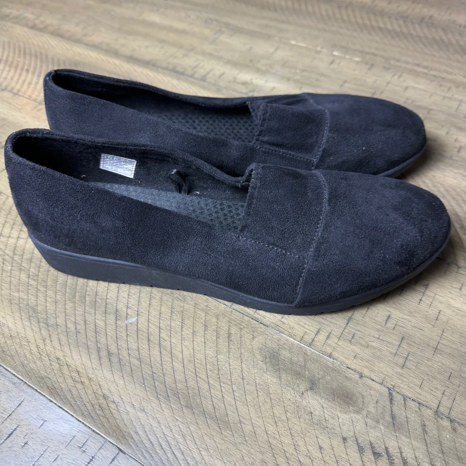 Skechers Women Cleo Flex Wedge Black  Slip On Flats Comfort Foam Shoes Size 9 - Image 3