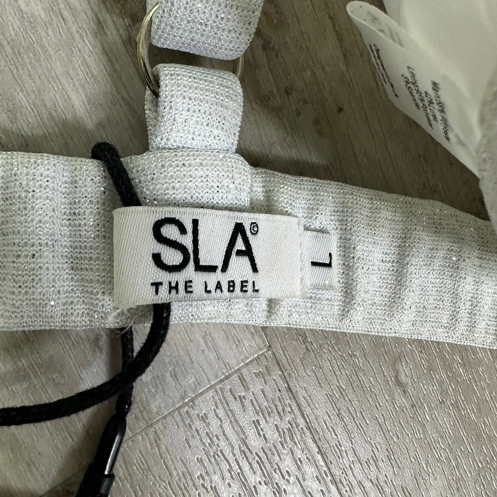 NEW SLA The Label White Astrid Bralette Size Large - Image 6