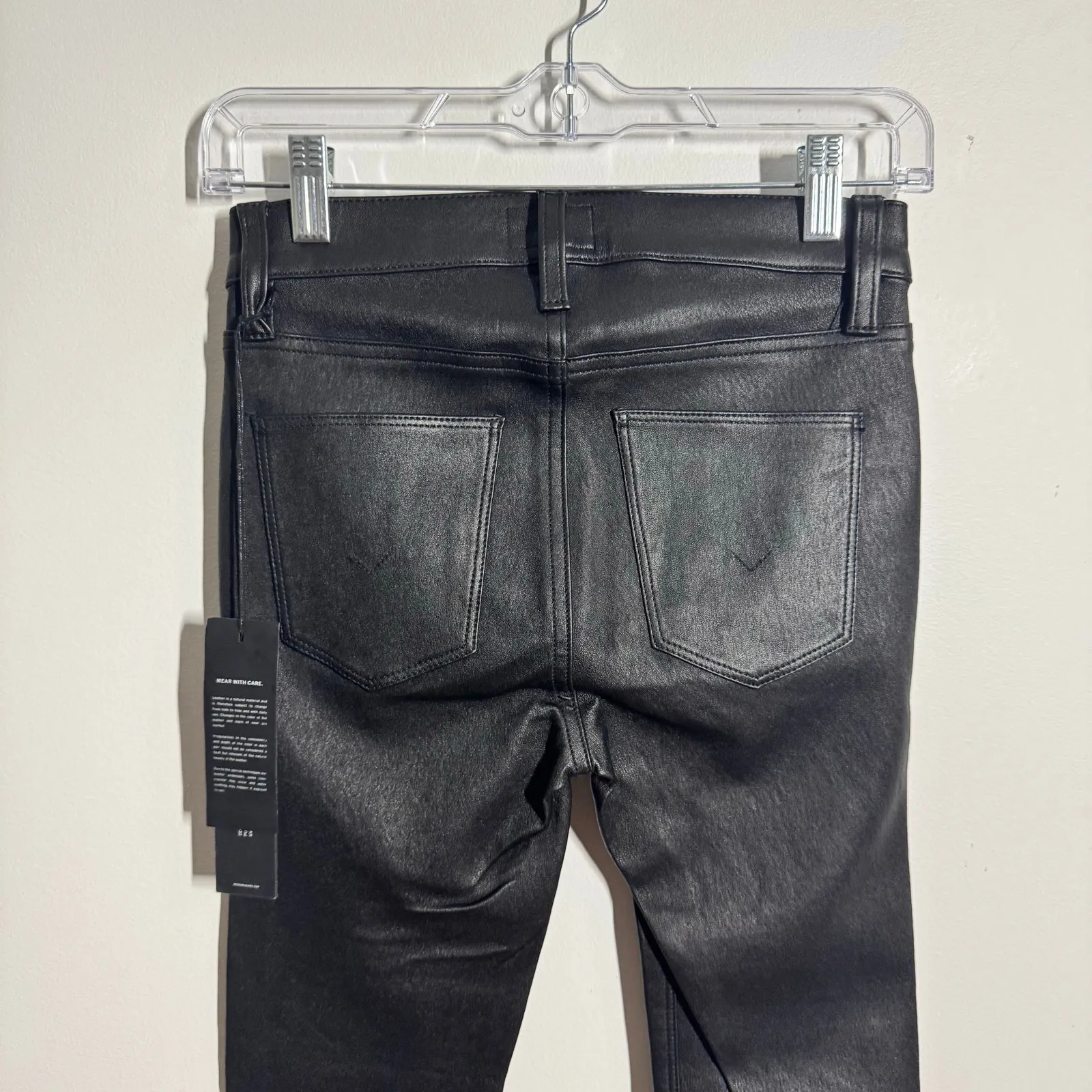 Hudson Jeans Women 24 Nico High Rise Coated Skinny Ankle Jeans Black Moto Goth - Image 7