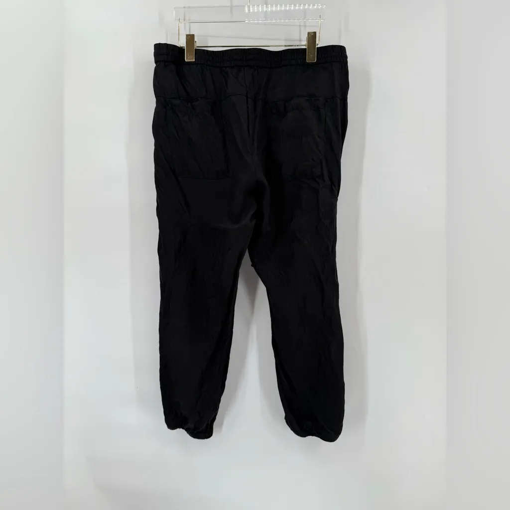 Johnny Was  Black Drawstring Waist Jogger Pants size medium‎ - Image 2