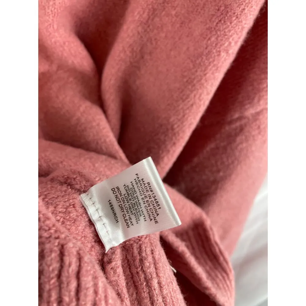 NWT WAYF Where Are You From Mock Neck Tie Waist Sweater Blush Pink L - Image 4