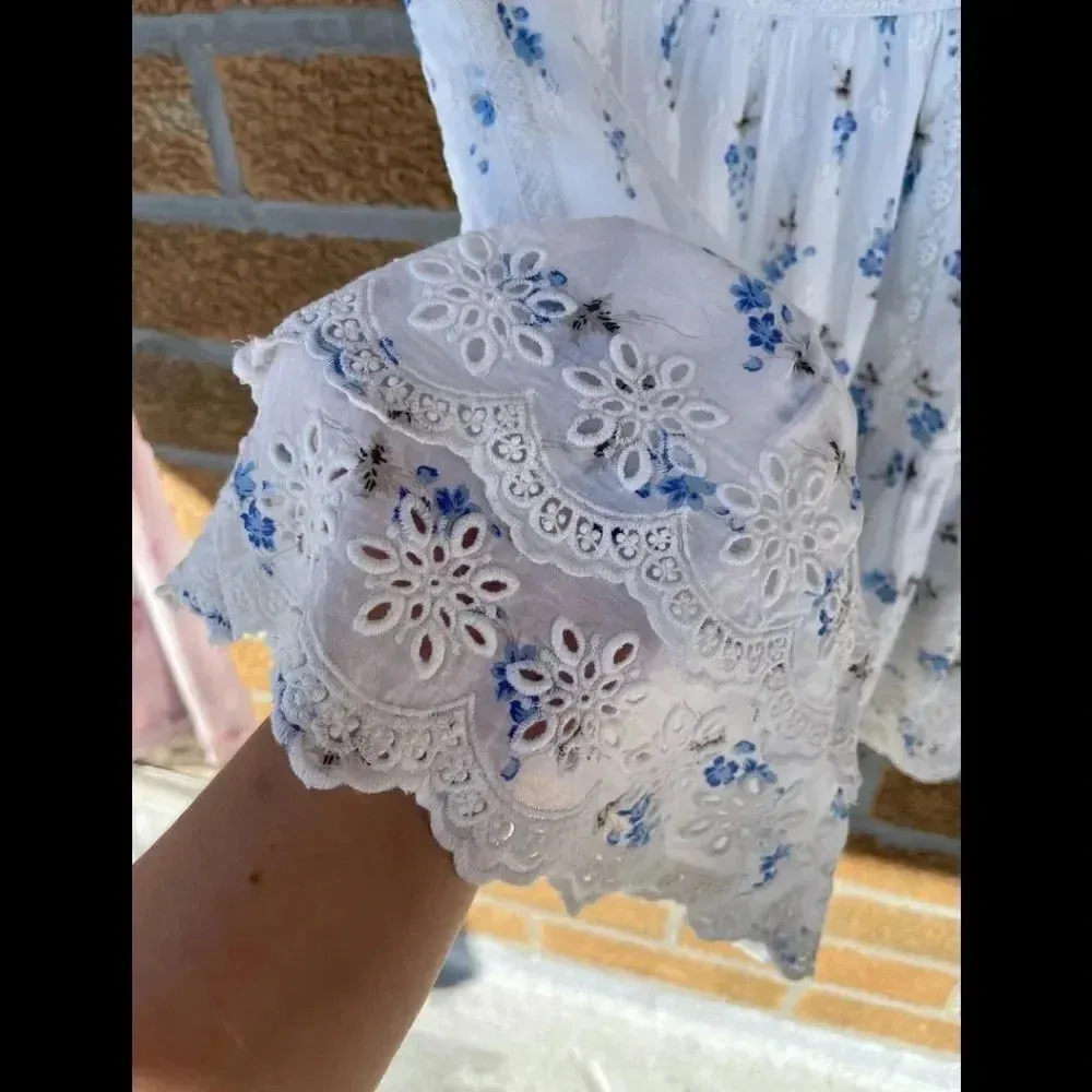 LoveShackFancy Denver Off-the-shoulder Tiered Floral dress 6 - Image 9