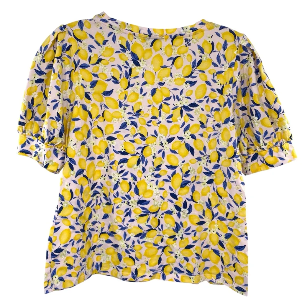 Ann Taylor Lemon Print Top Cotton - Image 6