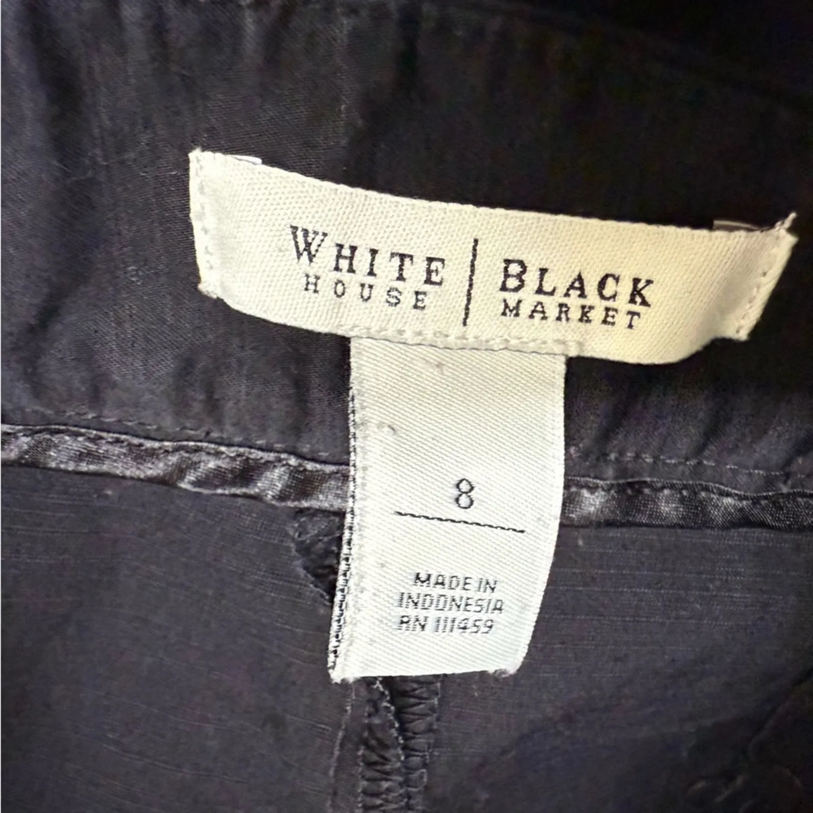 White‎ House Black Market Black Bermuda Shorts Sz 8 - Image 3