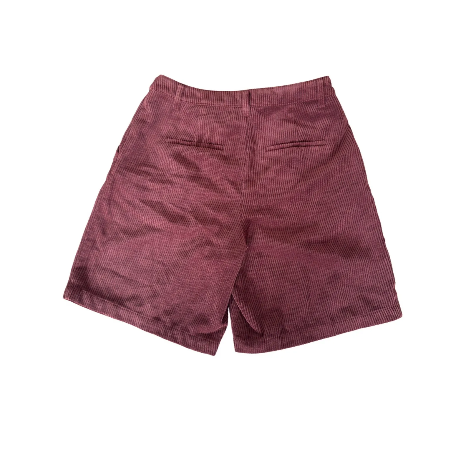 Future Collective Reese Blutstein Corduroy Pleated Shorts Rust Size 10 Brown - Image 2