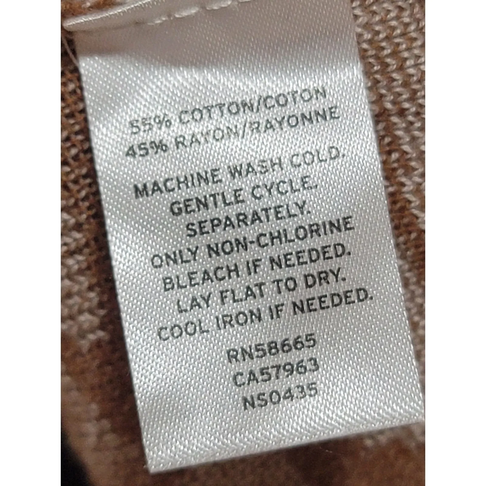 14th and Union Turtleneck Sweater Women S Brown White Leopard Print Long Sleeve - Image 8