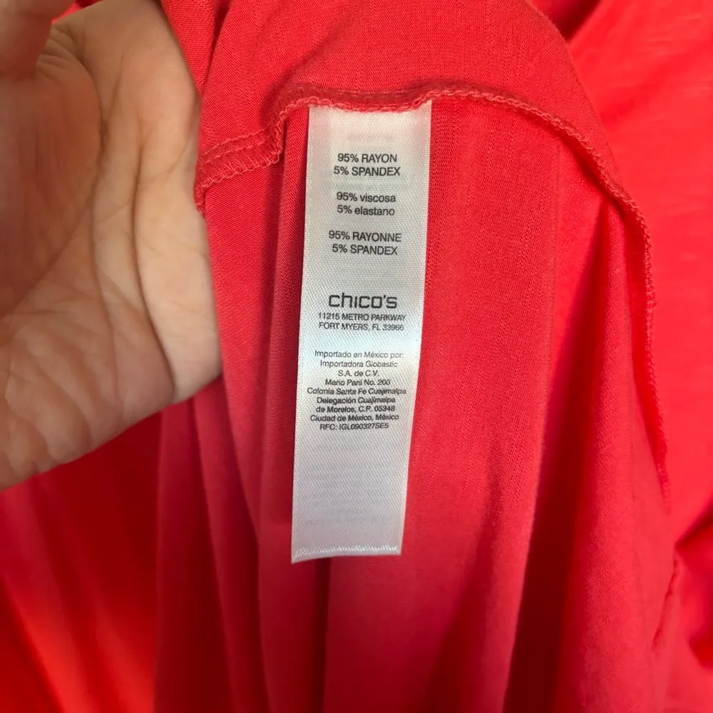 Chicos Coral Lace-Up Dress - Image 6