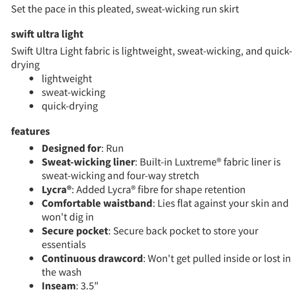 Lululemon Pleat to Street Mid-Rise Skirt size 10 in summer glow - Image 3