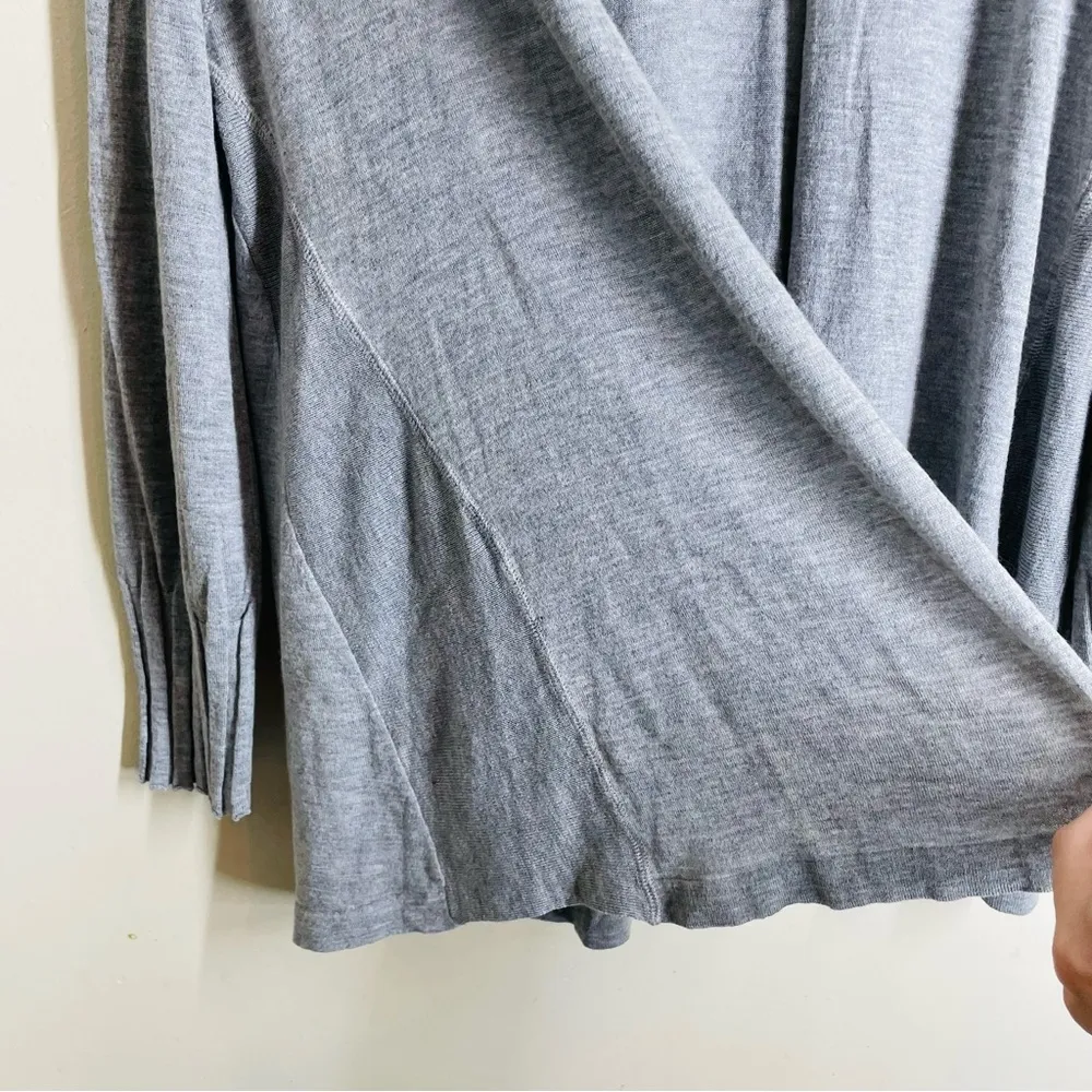 Kokun Bamboo Cashmere Open Front Cardigan Light Grey size M Gray Size M - Image 7