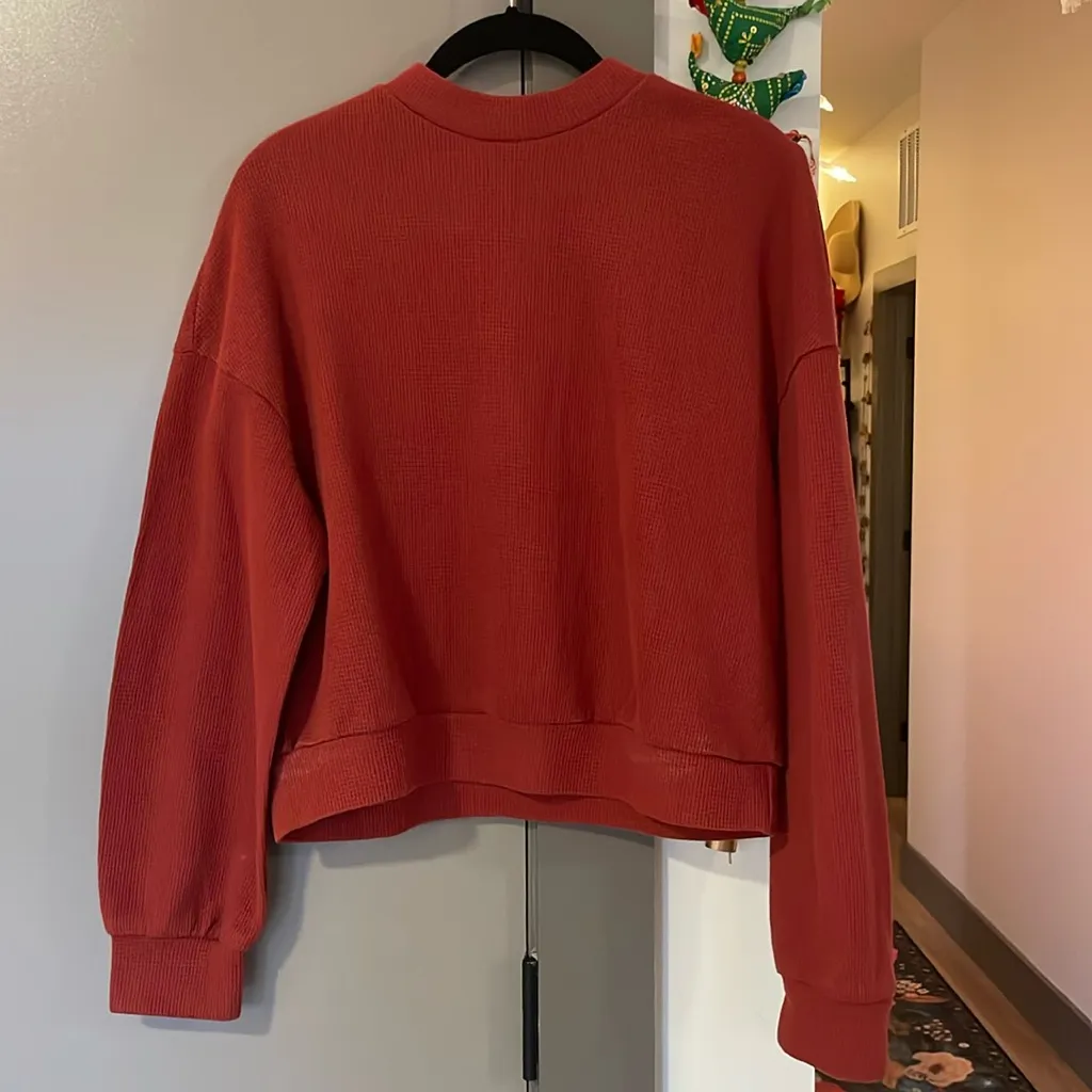 SHEIN Mock Neck Drop Shoulder Pullover Long Sleeve Sweater - Image 2