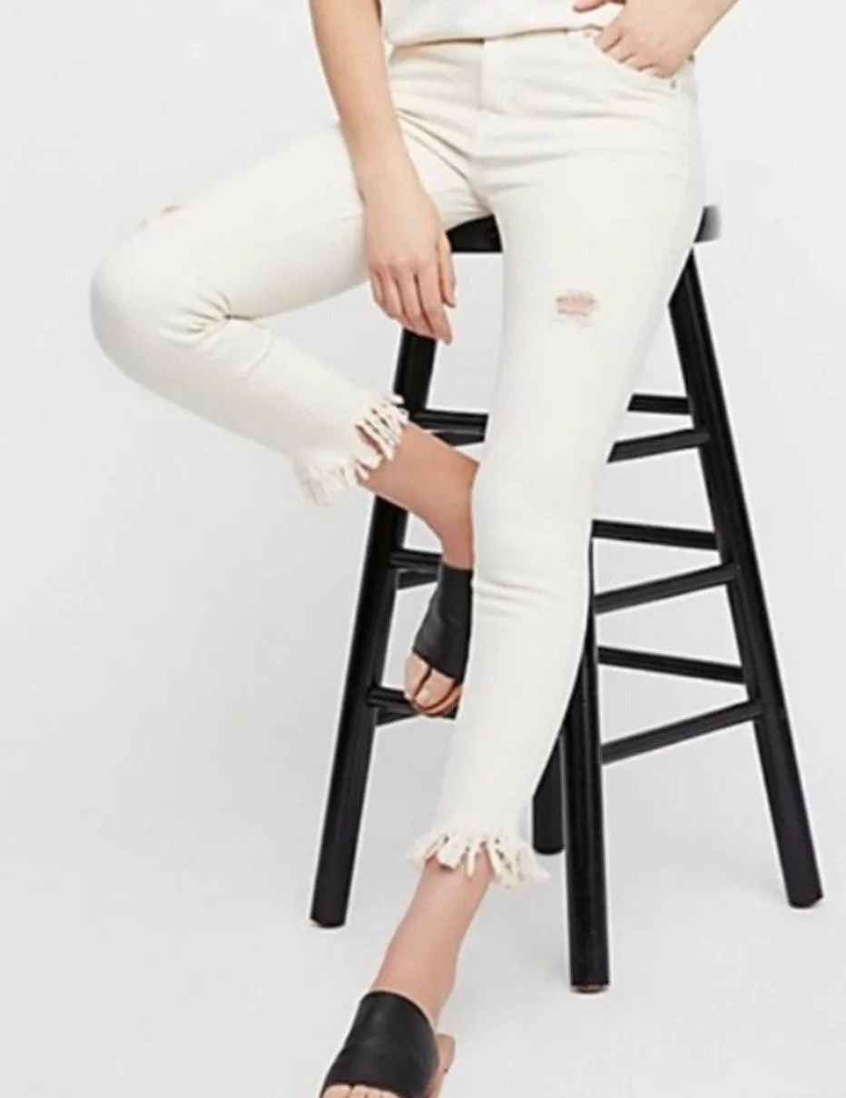 Free People  Great Heights Frayed Skinny Jean - Image 2