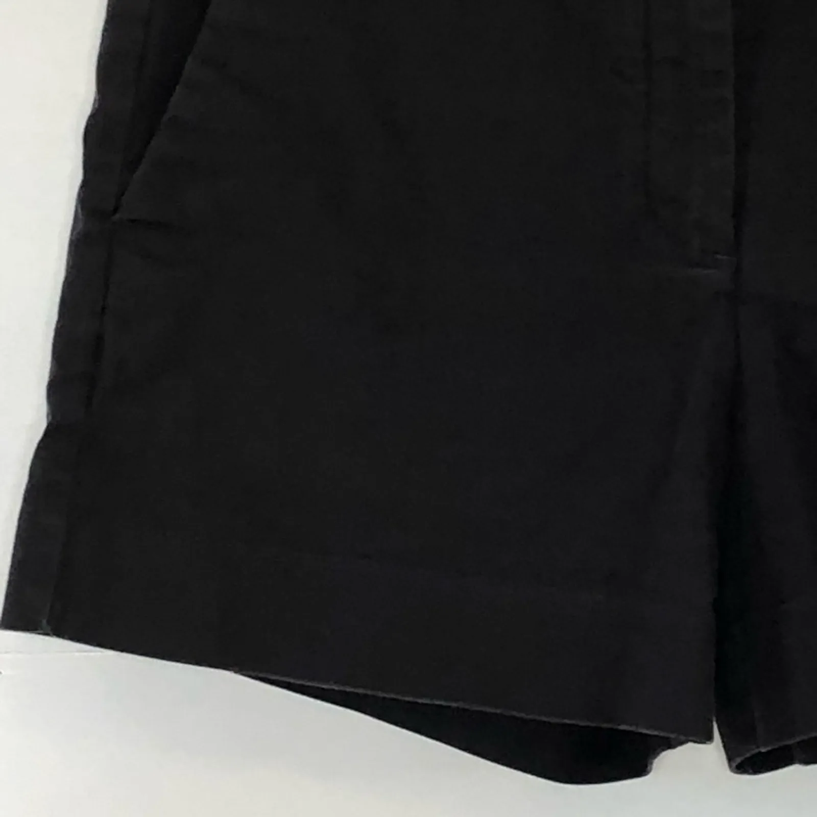 Gap Tailored Stretch Black Shorts Size 8R Flat Front Khaki Style - Image 6
