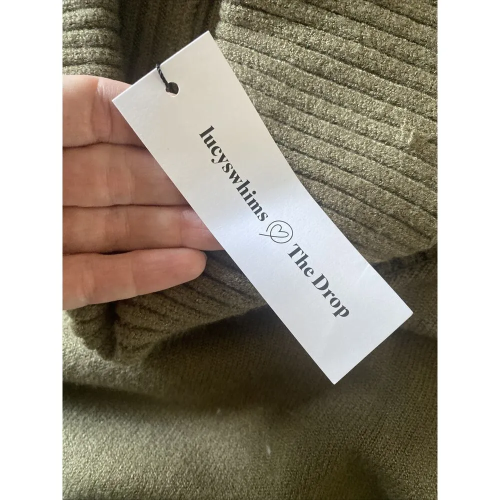 LucysWhims The Drop Women's 2x Olive Green Cozy Sweater NEW Soft Lagom‎ - Image 8
