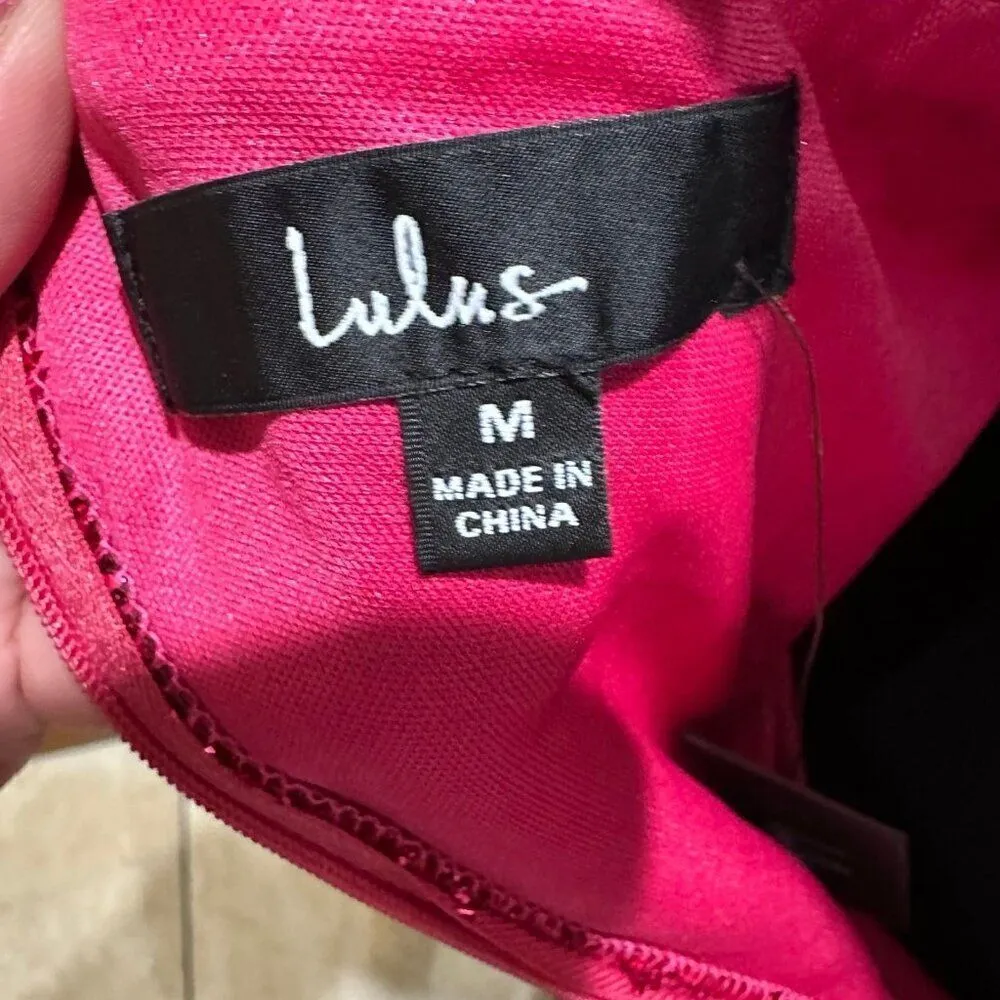 Lulus Shimmer Barbie City Fuchsia One Shoulder Mini Skater Dress Size M Pink Size M - Image 10