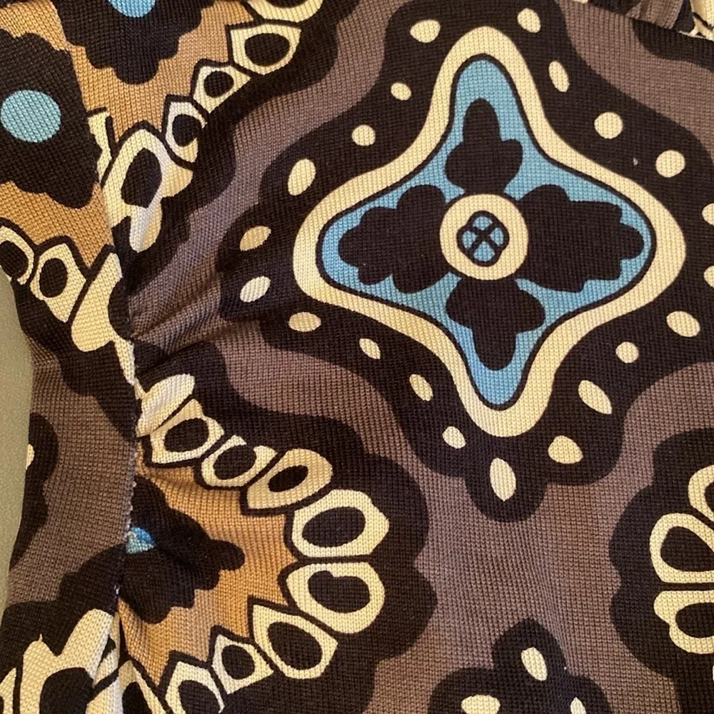 Diane Von Furstenberg DVF silk knit boatneck empire waist 3/4 sleeve dress 2 - Image 6