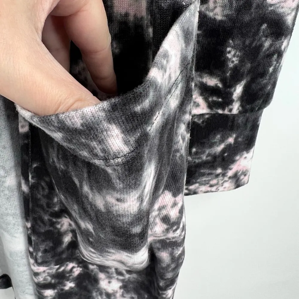 NEW Sanctuary Open Front Cardigan Tie Dye camp patch Pockets Stretch size small - Image 6