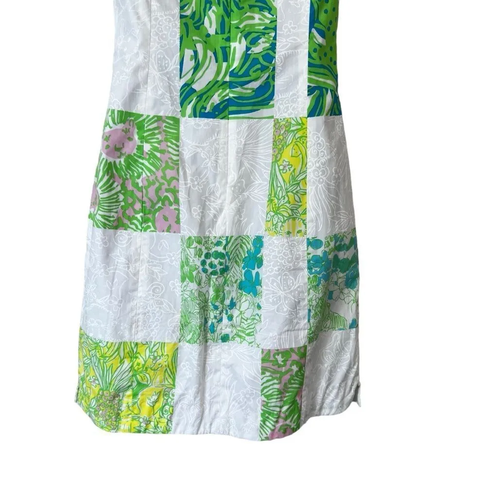 Lilly Pulitzer Janice Mini Dress Gold Lace Lioness Patchwork - Image 15