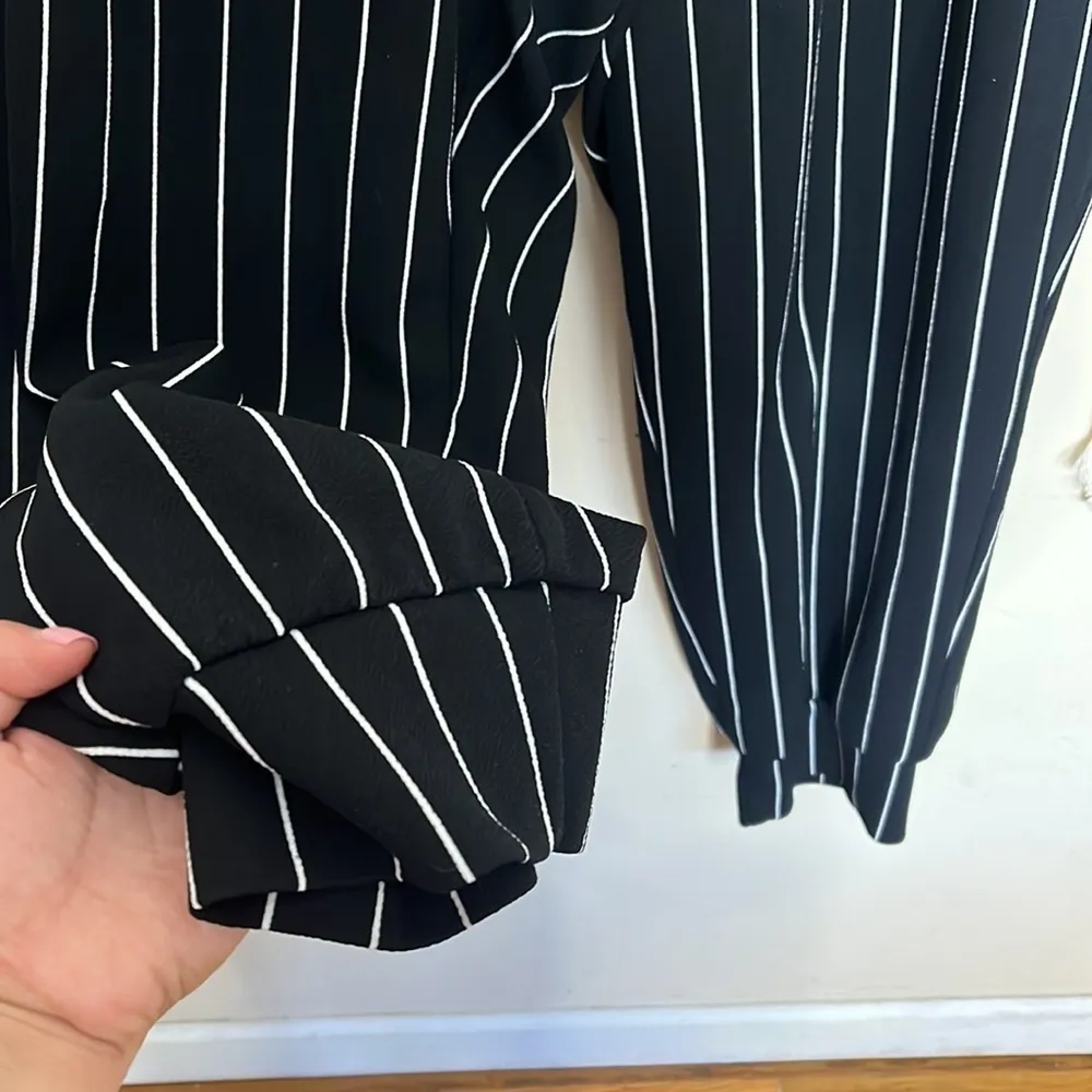 Shein - curve pin striped jogger sweatpants - Image 4