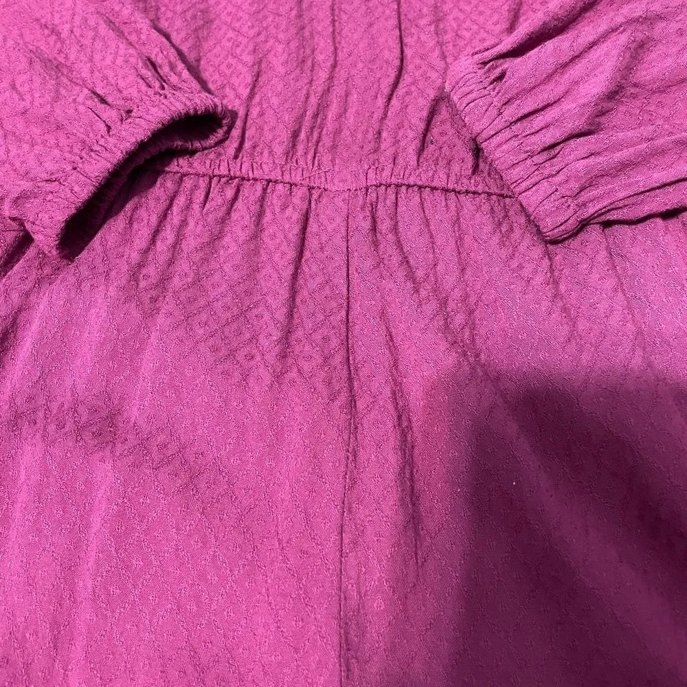 Ecote Crochet Lace Cold Shoulder Romper Magenta‎ - Image 8