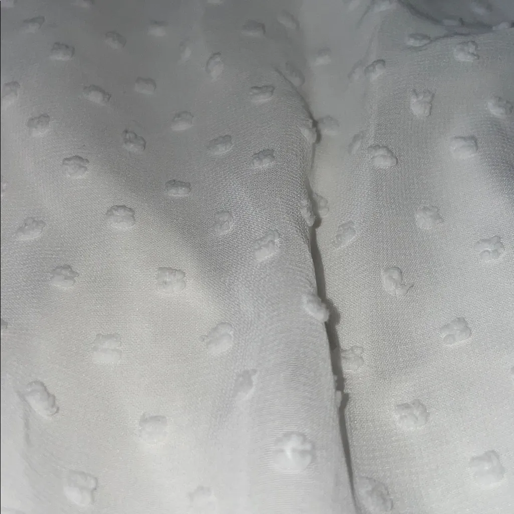 CeCe White Polka Dot Ruffle Blouse - Image 3