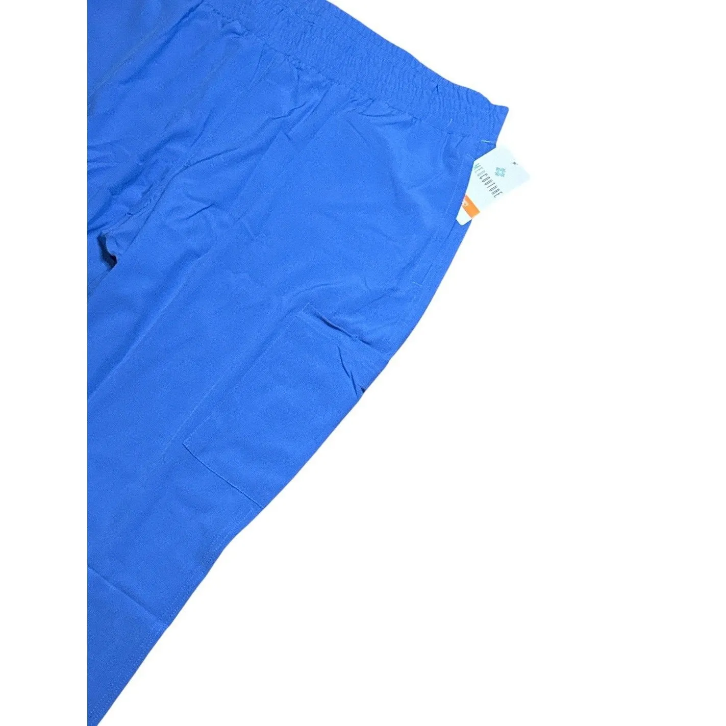 Med Couture Women's Energy Smocked Waist Cargo Jogger Scrub Pant‎ CEIL BLUE 2XL Size 2X - Image 8