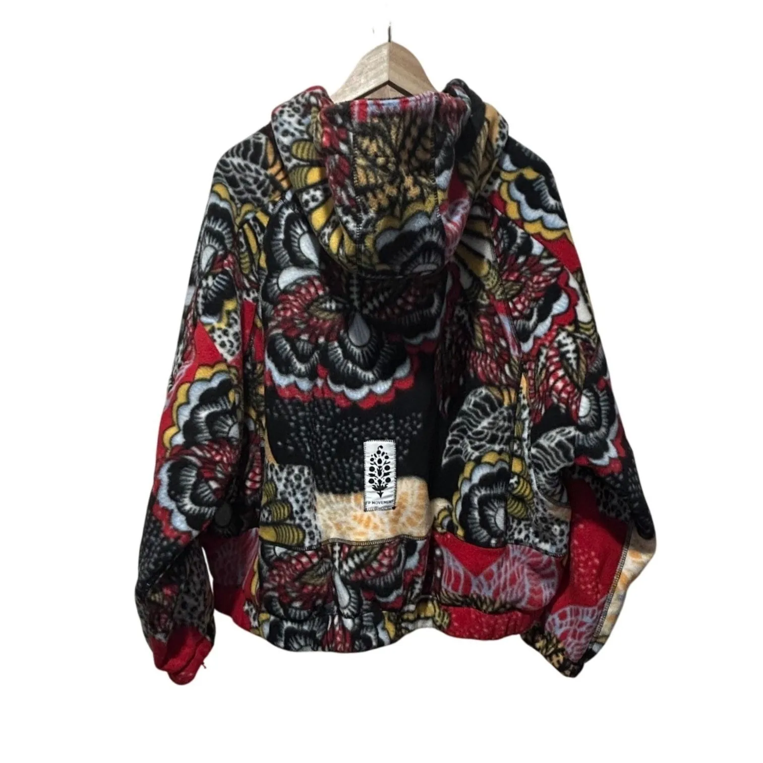 Free People Wild and Free Printed Fleece Pullover Womens Retro Y2K Athleisure L - Image 6