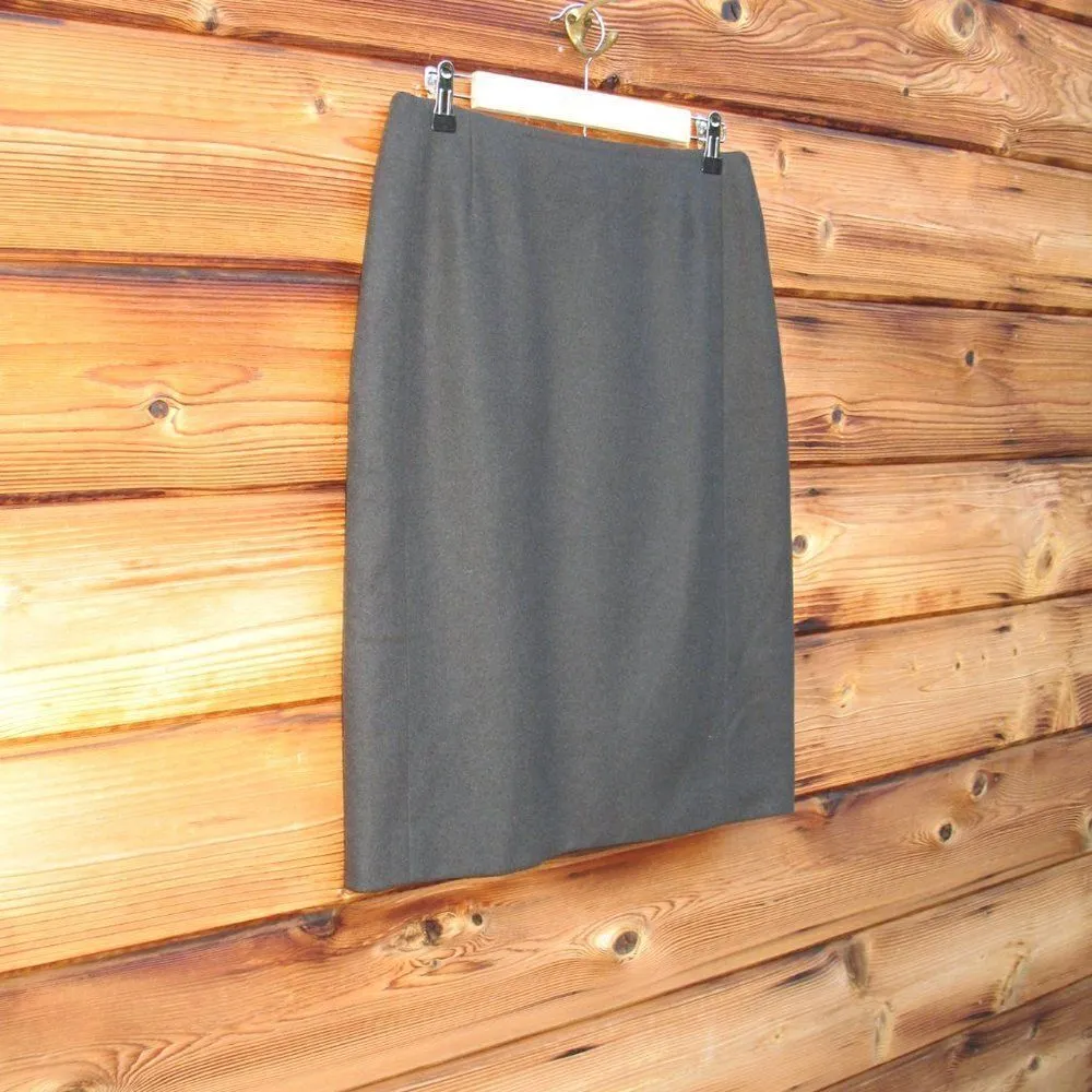 Akris Punto Wool Angora Green Pencil Skirt - Image 2