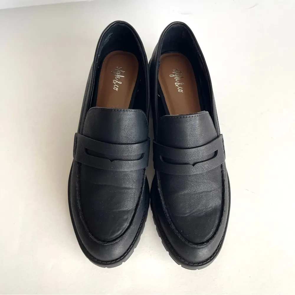 STYLE & CO | Black Penny Loafers Sz 9 - Image 2