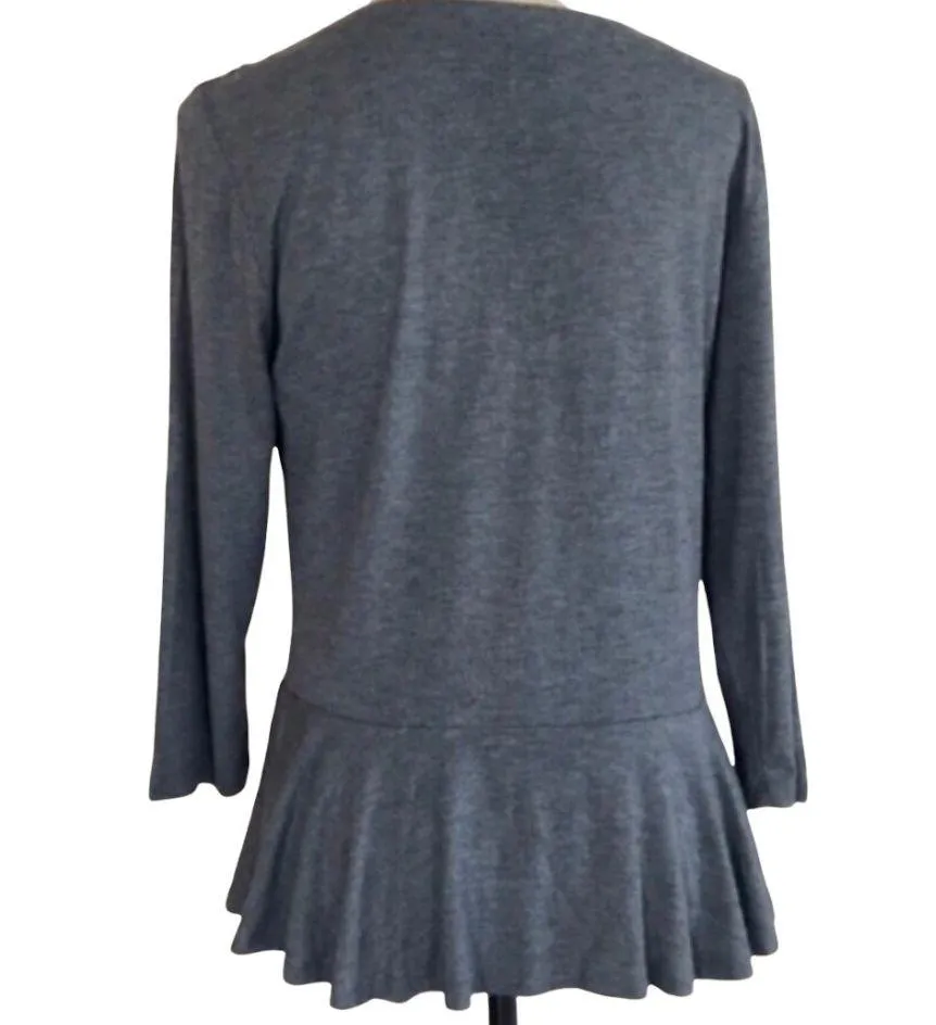 Gray Peplum Top - Image 2