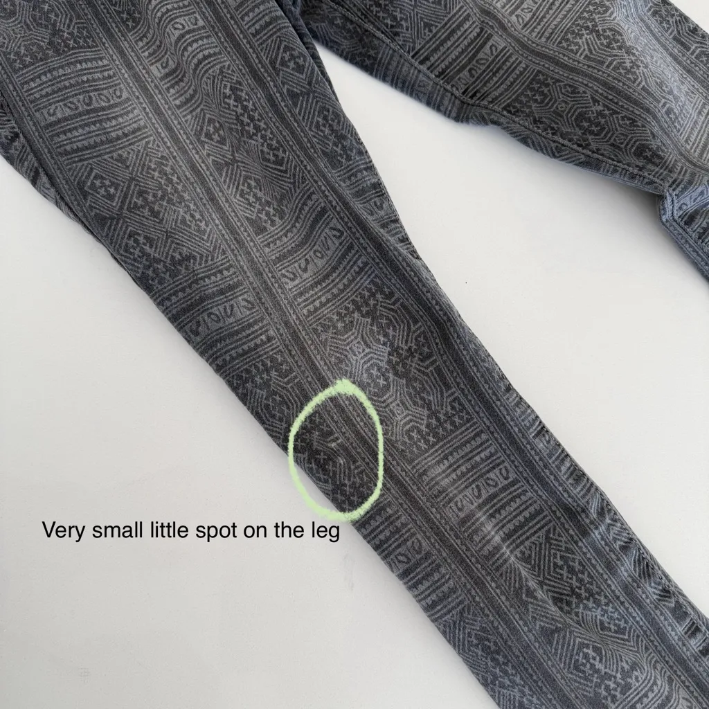 Free People Charcoal Aztec Patterned Skinny Leg Denim Stretch Boho - Image 6