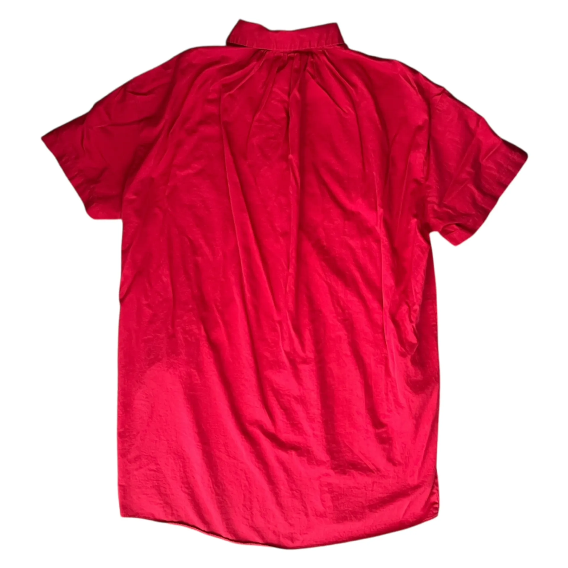 Tuckernuck Pommander Place Women’s Red Oakley Dress Gold Button Collared Mini - Image 8