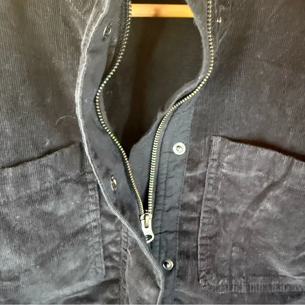 PACT Sustainable Corduroy‎ Bomber Jacket Size Small NWOT Black Streetwear - Image 4