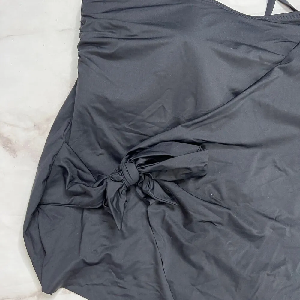 Becca ETC Asymmetrical Wrap Tankini Top Size 3X (22 - Image 3