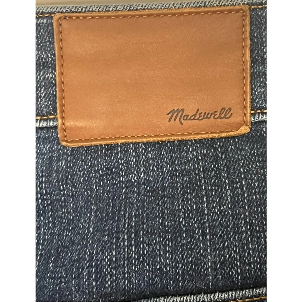Madewell Women’s Slim Straight Jeans Dark Wash Denim Stretch Size 33 Inseam 27 - Image 10